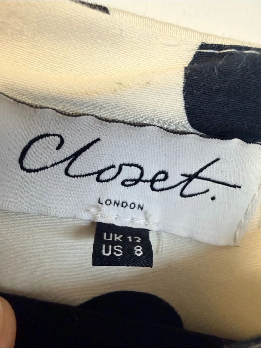 Closet Cream Mini Dress with Black Polka Dots - Picture 6 of 6